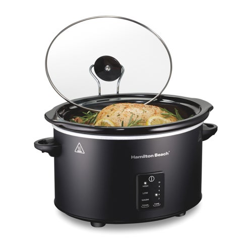 Easy Serve Programmable 5qt Slow Cooker, Black