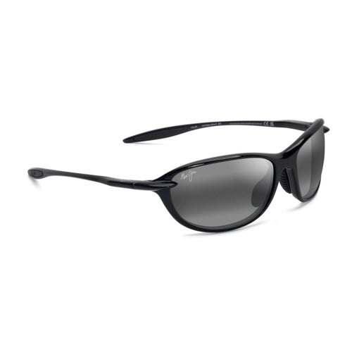 Ho'okipa Ultra R Polarized Sunglasses, Shiny Black Frame, Neutral Gray Lens