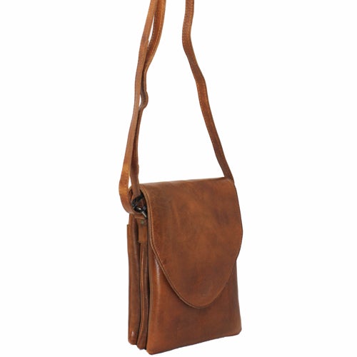 Pippa Leather Crossbody, Cognac