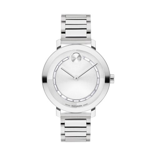 Ladies Bold Evolution 2.0 Silver-Tone Stainless Steel Watch, Silver Dial