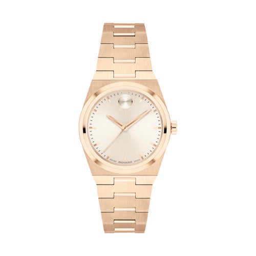 Ladies Bold Quest Mini Rose Gold-Tone Stainless Steel Watch, Champagne Dial