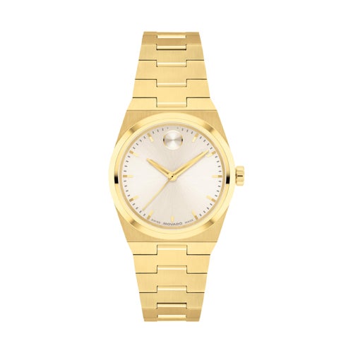 Ladies Bold Quest Mini Gold-Tone Stainless Steel Watch, Champagne Dial