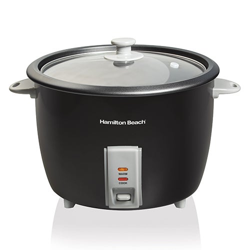 30 Cup Rice Cooker & Food Steamer, Black Power Sales