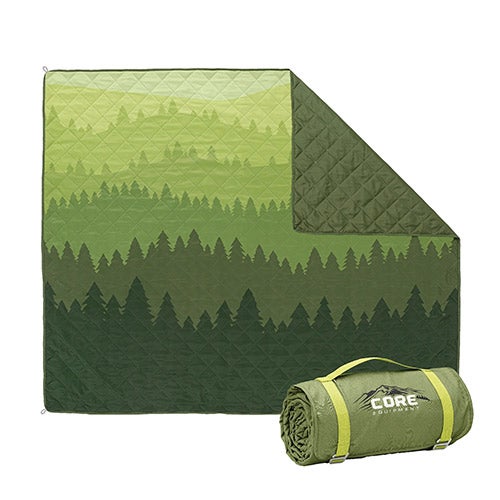 Staydown Multipurpose Outdoor Travel Blanket, Evergreen Vista