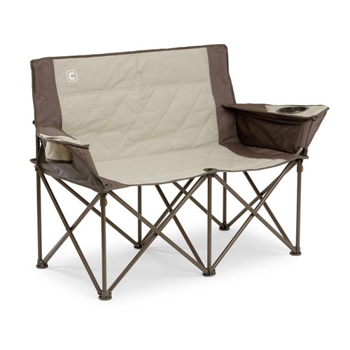 Loveseat Double Outdoor Camp Chair, Mocha Latte