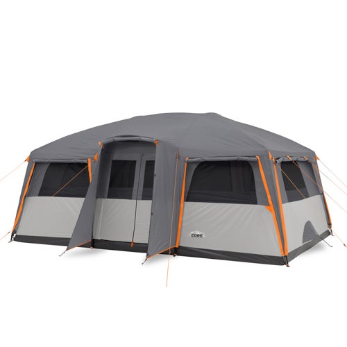 12 Person Straight Wall Cabin Tent w/ Full Rainfly