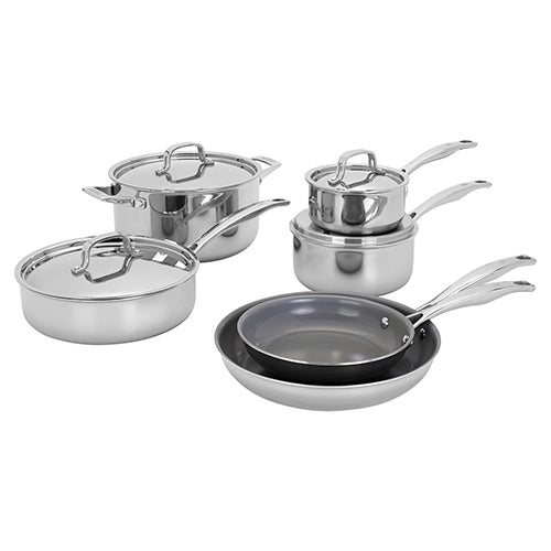 Clad Alliance 10pc Stainless Steel Ceramic Nonstick Cookware Set