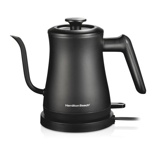 Compact Gooseneck Electric Kettle, Black