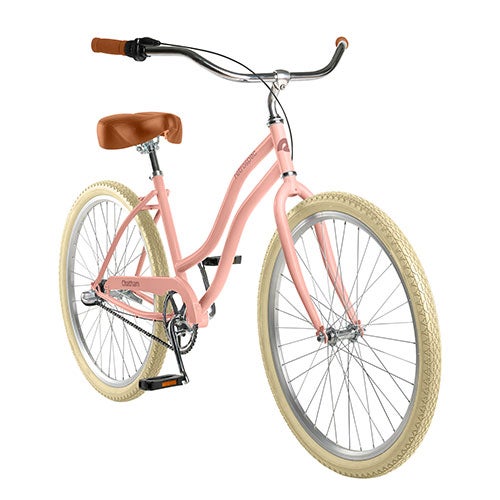 Chatham-3 26" Beach Cruiser Step Through Bike, Blush Pink