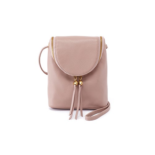 Fern Velvet Hide Crossbody, Lotus