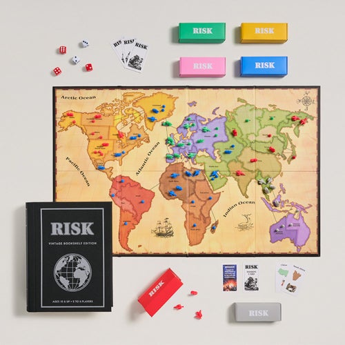 Risk Vintage Bookshelf Edition Board Game, Ages 10+ Years