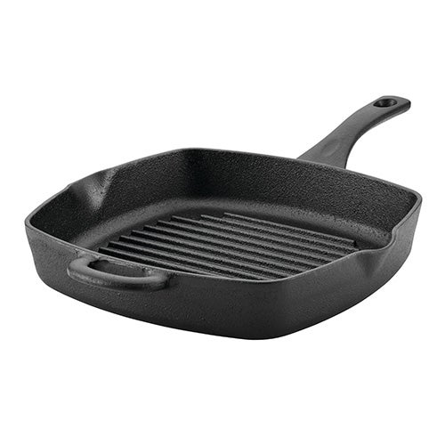 Enameled Cast Iron Grill Pan - Black