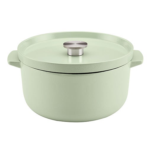 6qt Enamel Cast Iron Round Dutch Oven, Pistachio