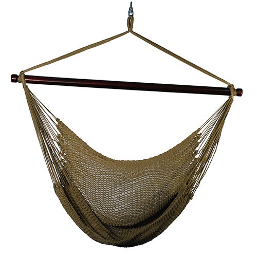 Hanging Caribbean Rope Chair, Brown