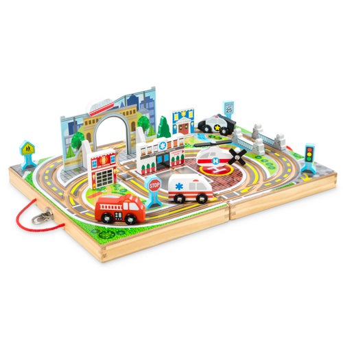 Take-Along Town Wooden Toy Set, Ages 3+ Years
