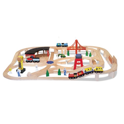 Wooden Railway Train Set, Ages 3+ Years