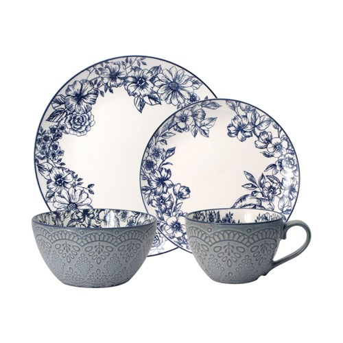 Gabriela Blue 16pc Dinnerware Set