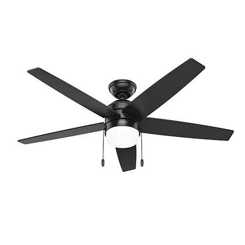 Bardot 52" Ceiling Fan w/ LED Light, Matte Black