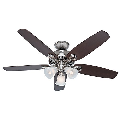 Builder Plus 52" Ceiling Fan, Brushed Nickel