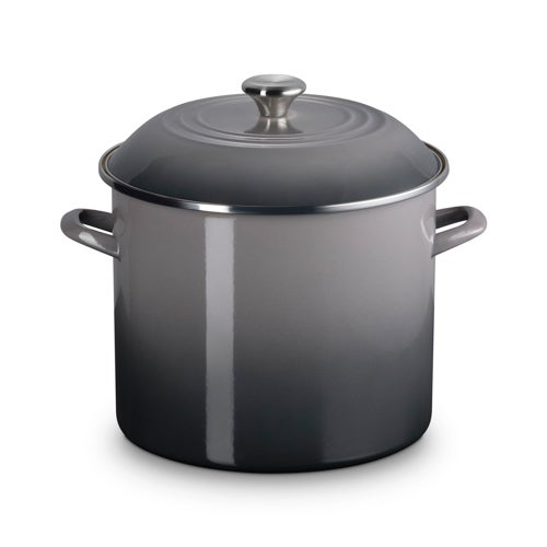 16qt Enamel on Steel Covered Stockpot, Oyster