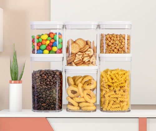 6pc Pantry Dry Food Storage Container Set