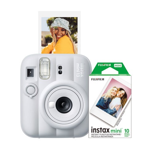 Instax Mini 13 Instant Camera w/ 10 Count Film,  Clay White