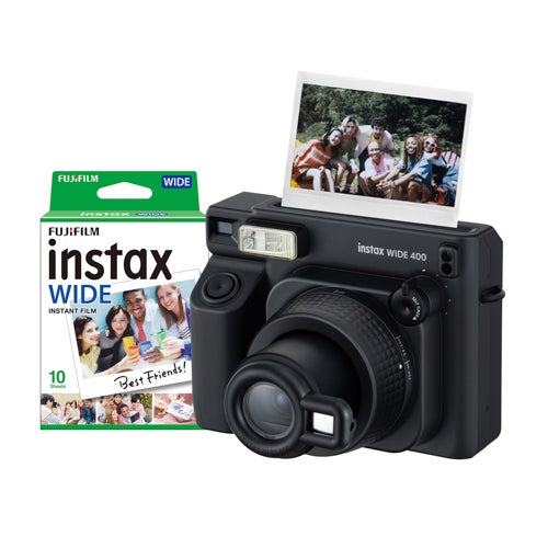 Instax Wide 400 Camera Bundle w/ 10 Count Film, Black