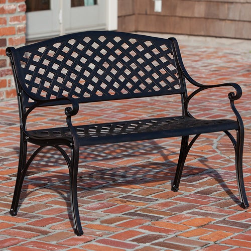 Antique Bronze Cast Aluminum Patio Bench