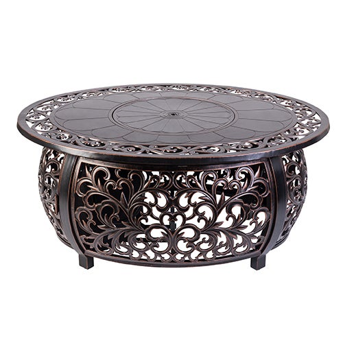 Toulon Cast Aluminum Oval LPG Fire Pit