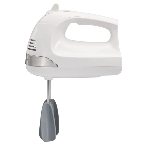 6 Speed Hand Mixer w/ Snap-on Case, White