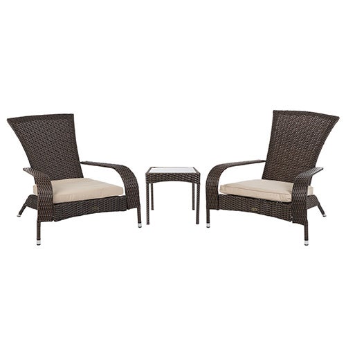 Coconino 3pc Wicker Conversation Set, Mocha