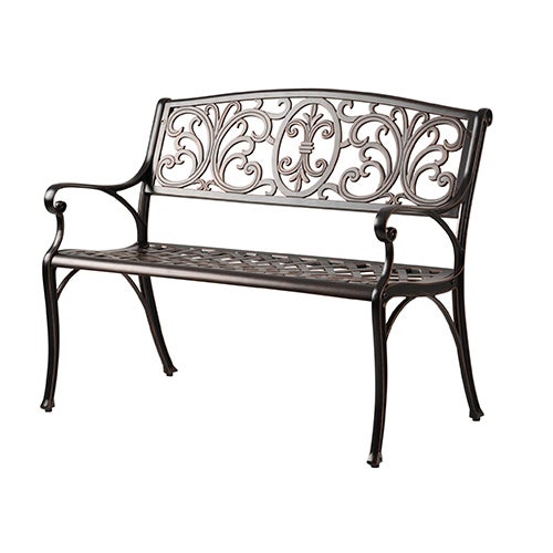 Decatur Cast Aluminum Patio Bench