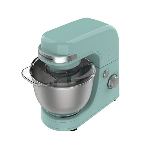 7 Speed 4qt Planetary Stand Mixer, Aqua Blue