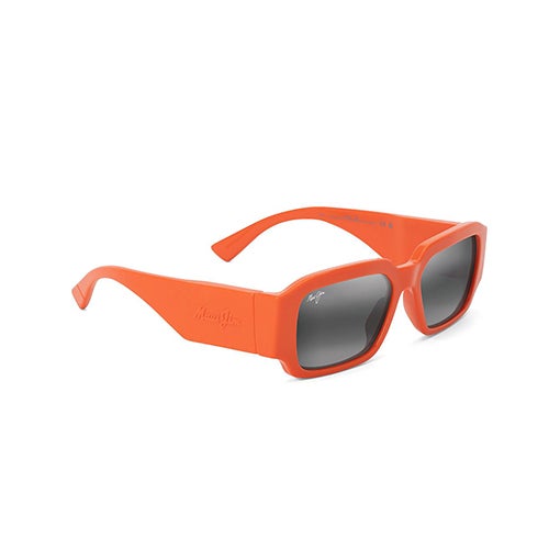 Kupale Polarized Sunglasses, Shiny Orange Frame, Neutral Gray Lens