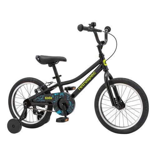 Koda 3 16" Kids Bicycle - Ages 4-6 Years, Black Neon