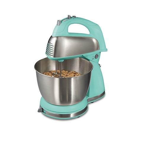 6 Speed Hand/Stand Mixer, Aqua Blue