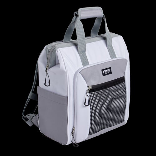Marine Elite 28 Can Backpack Cooler, White/Gray