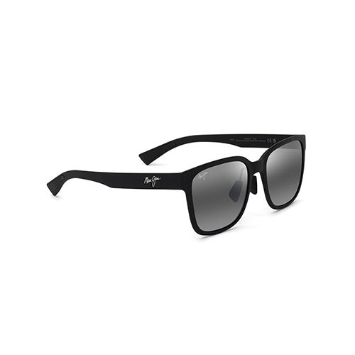 Paulele Asian Fit Polarized Sunglasses, Matte Black Frame, Neutral Gray Lens