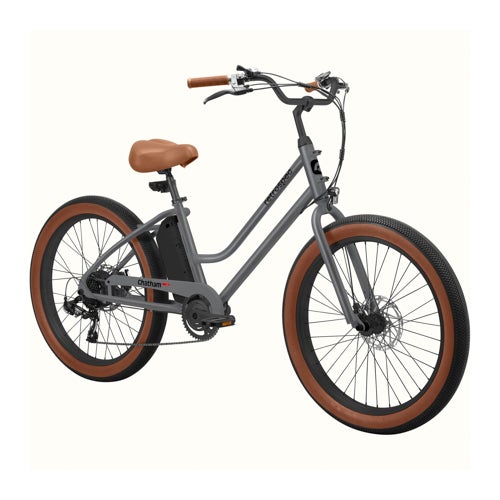 Chatham Rev 3 ST Electric Beach Cruiser Bike - 16" Frame, Matte Graphite