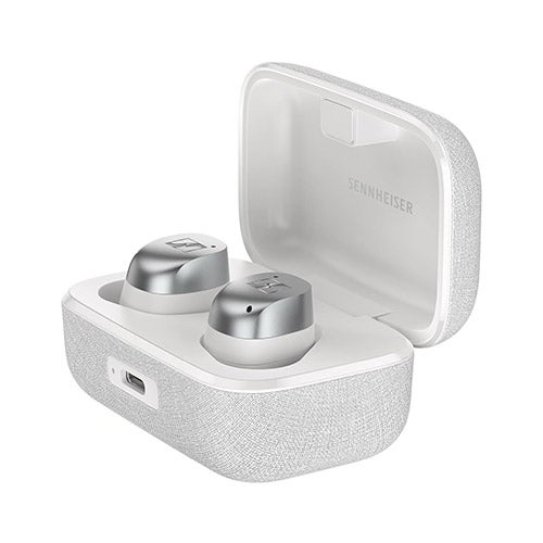 Momentum 4 True Wireless Earbuds, White Silver