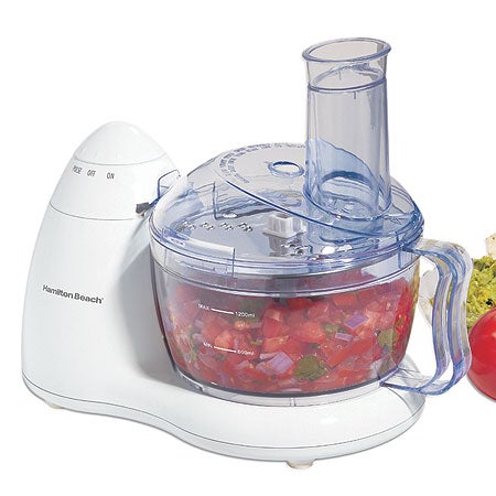 8 Cup Bowl Food Processor w/ 2 Speeds + Pulse White