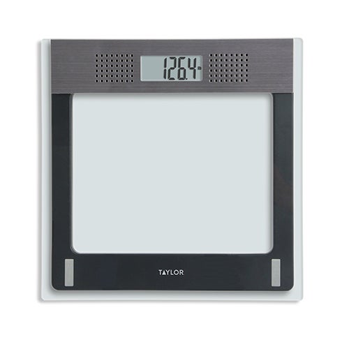 Clear Glass Digital Talking Bathroom Scale