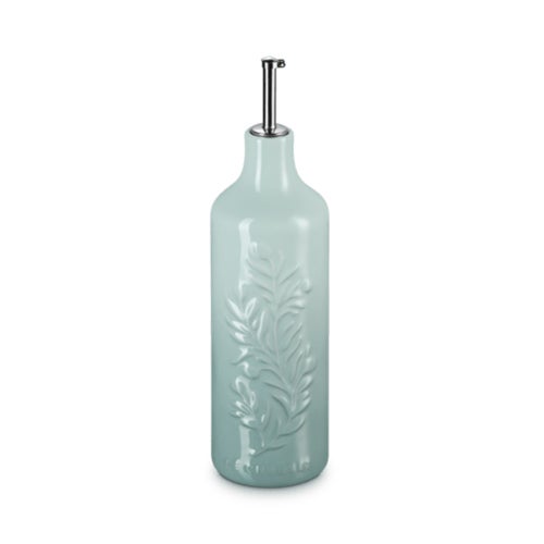 20oz Stoneware Olive Branch Oil Cruet, Sea Salt