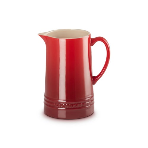 1.6qt Signature Stoneware Pitcher, Cerise