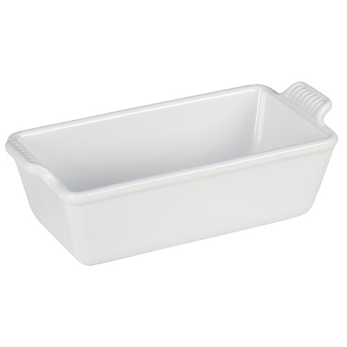 9" Heritage Stoneware Loaf Pan, White