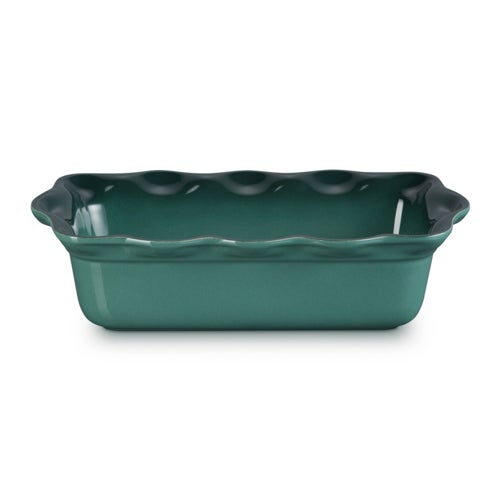 9" Heritage Stoneware Fluted Loaf Pan, Sea Artichaut