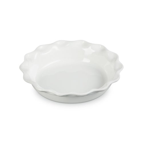 9" Heritage Stoneware Pie Dish, White