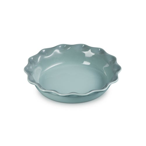 9" Heritage Stoneware Pie Dish, Sea Salt
