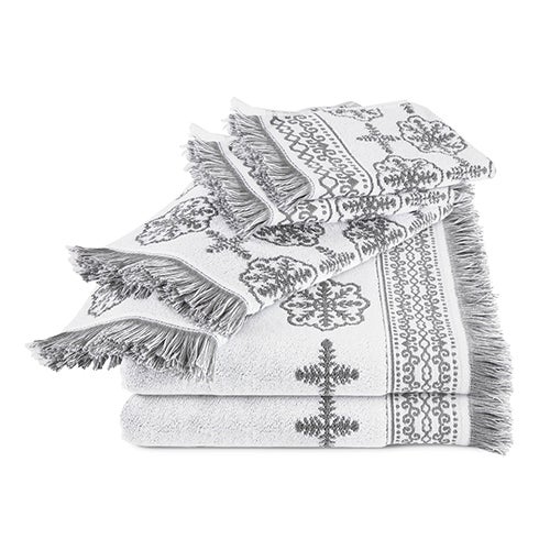 Jacquard 6pc Bath Towel Set, Snowflake