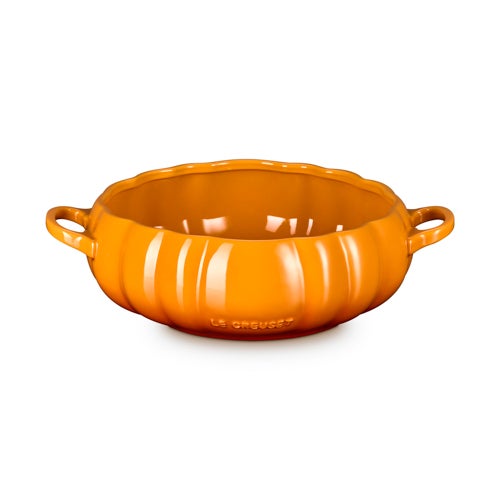 4qt Pumpkin Stoneware Serving Bowl, Persimmon